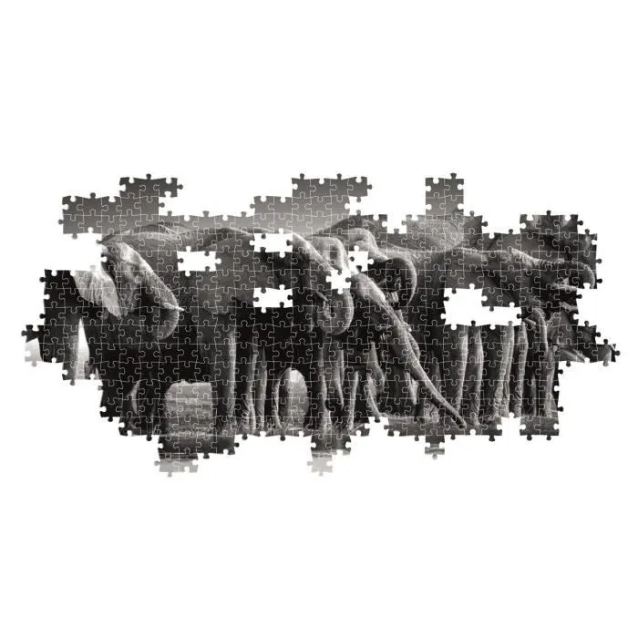 CLEMENTONI Compact 1000 Pièces Puzzle Panorama - Troupeau de Géants - 98 x 33 cm - Boîte Compacte avec Poster CLEMENTONI Compact 1000 Pièces Puzzle Panorama - Troupeau de Géants - 98 x 33 cm - Boîte Compacte avec Poster