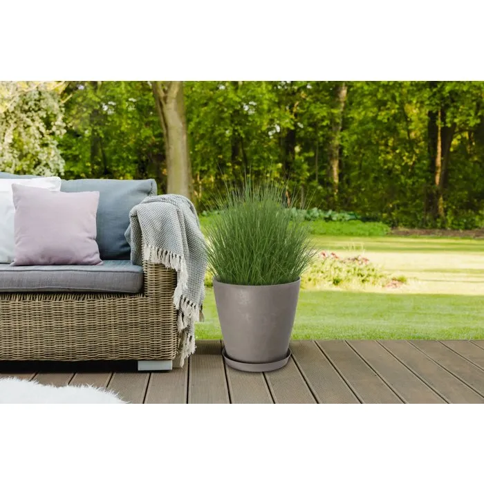 GARDEN ID Pot de fleurs Swing Cone Ø 42 cm 40 L H 41 cm en tourbe design moderne pour intérieur et extérieur