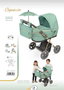 Decuevas Coche de muñeca plegable Capriccio - Poussette de poupée pliable avec ombrelle et sac pour poupées jusqu'à 48 cm - 38x65x60 cm