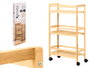 Kinvara Chariot de Cuisine Étroit 3 Niveaux 84.5 x 6 x 23 cm Bambou Naturel