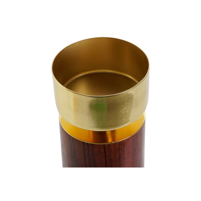 Home ESPRIT Bougeoir Marron Doré Aluminium Acacia