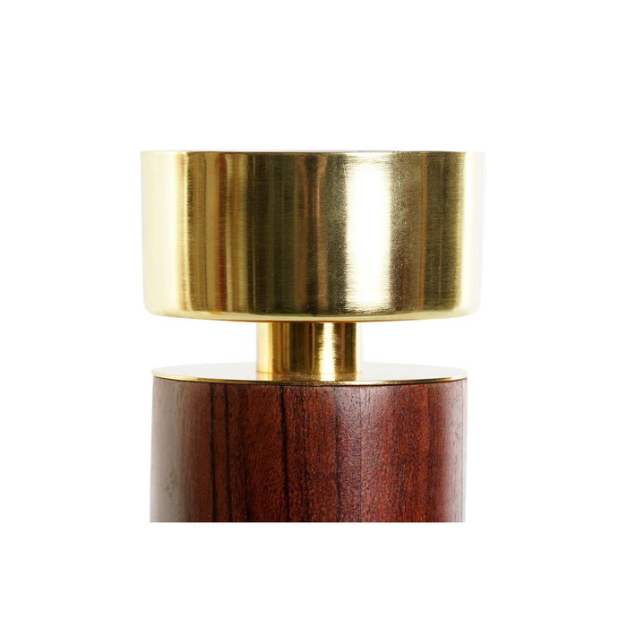 Home ESPRIT Bougeoir Marron Doré Aluminium Acacia