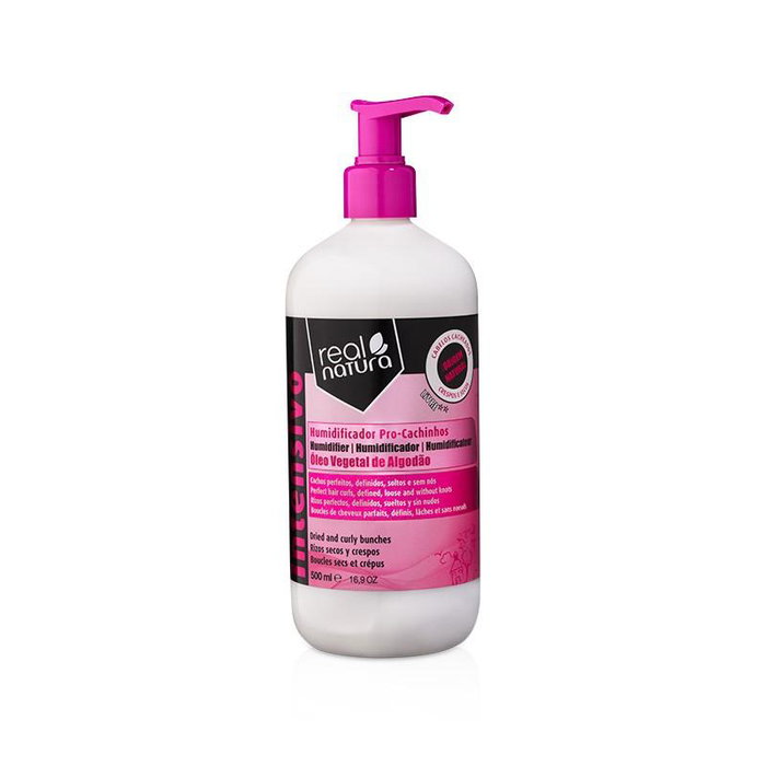 Real Natura Humidificateur pour cheveux bouclés Pro-Cachinhos 500ml - Hydratant, définissant et démêlant Real Natura Humidificateur pour cheveux bouclés Pro-Cachinhos 500ml - Hydratant, définissant et démêlant
