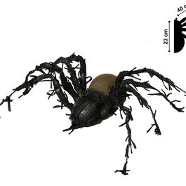 Araña Marron Décorative pour Halloween 60 cm - Araignée pour Fête et Décoration Maison