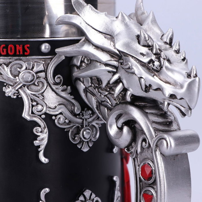 Nemesis Now Chope Dungeons & Dragons Logo, Résine, Peinte à la main