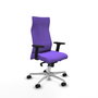 Piqueras Y Crespo Fauteuil Albacete avec mécanisme synchrone et tissu lila