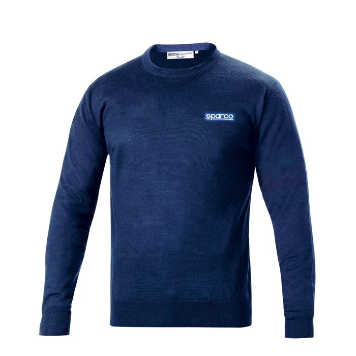 Sparco S01338BM2M Sweat-Shirt En Laine Avec Col Rond Taille M Bleu