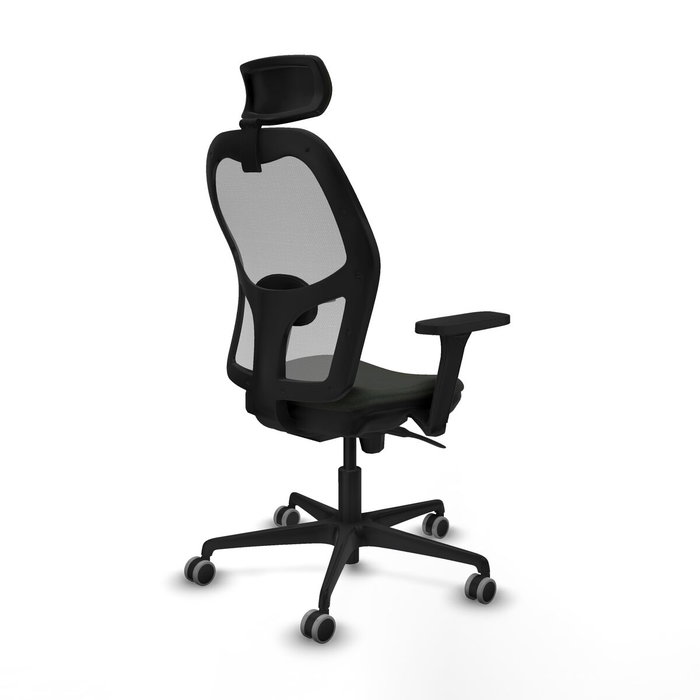Piqueras y Crespo Chaise de Bureau avec Appui-tête 3D036G2 Noir