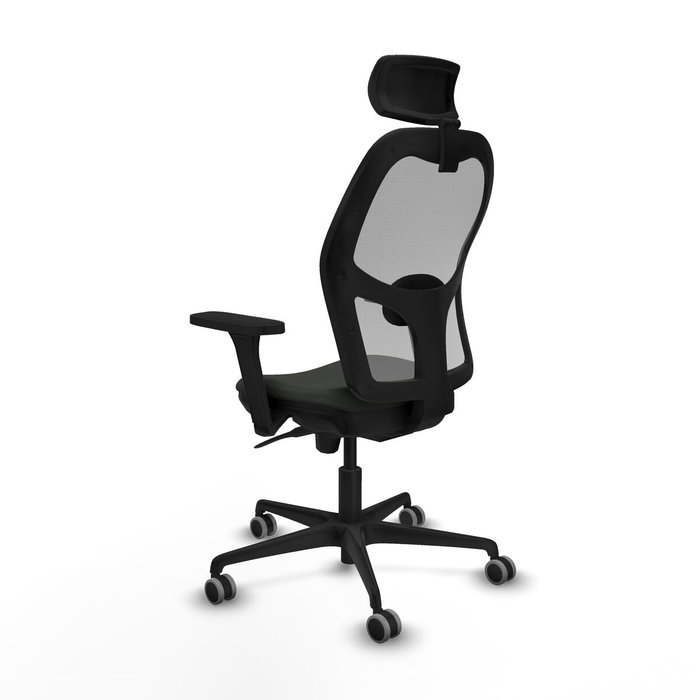 Piqueras y Crespo Chaise de Bureau avec Appui-tête 3D036G2 Noir