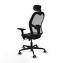 Piqueras y Crespo Chaise de Bureau avec Appui-tête 3D036G2 Noir