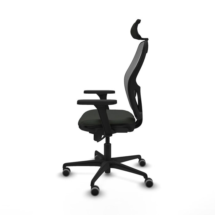 Piqueras y Crespo Chaise de Bureau avec Appui-tête 3D036G2 Noir