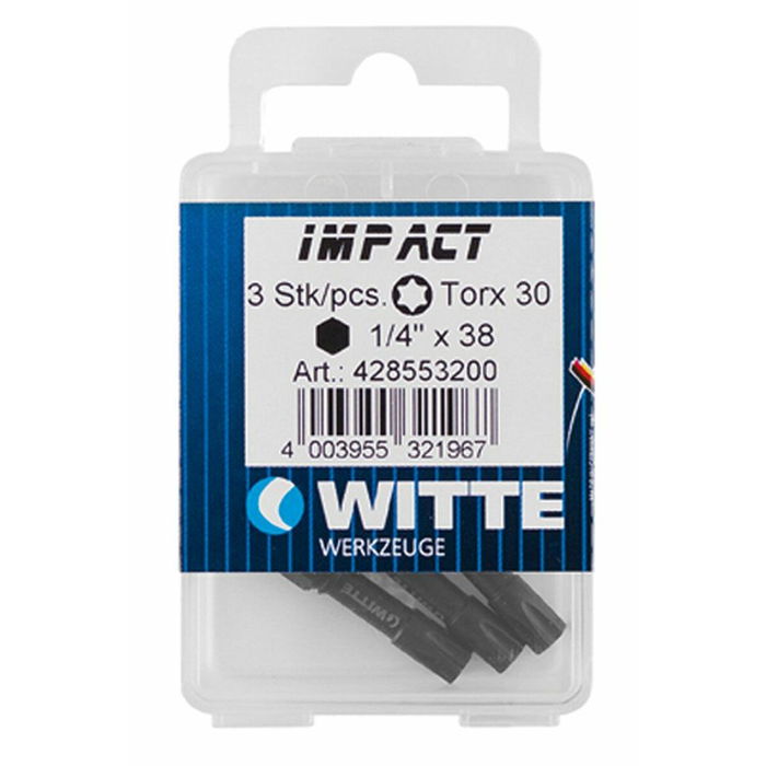 Ensemble de pointes WITTE Torx TX 20 3 Unités 3 Pièces