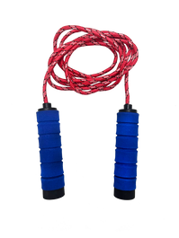 Marbueno 10384 Corde à Sauter avec Poignées en Mousse – 5mm x 2,5m, Couleur Assortie – Été, Jardin et Plage