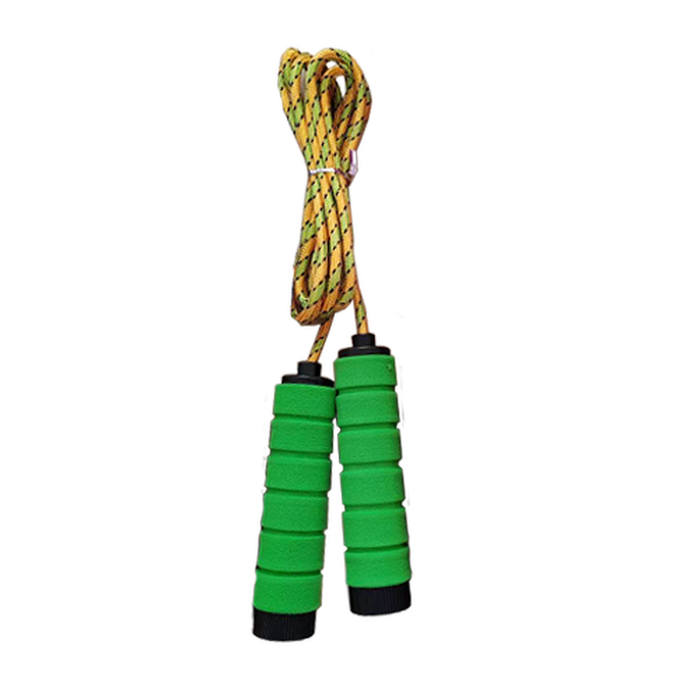 Marbueno 10384 Corde à Sauter avec Poignées en Mousse – 5mm x 2,5m, Couleur Assortie – Été, Jardin et Plage