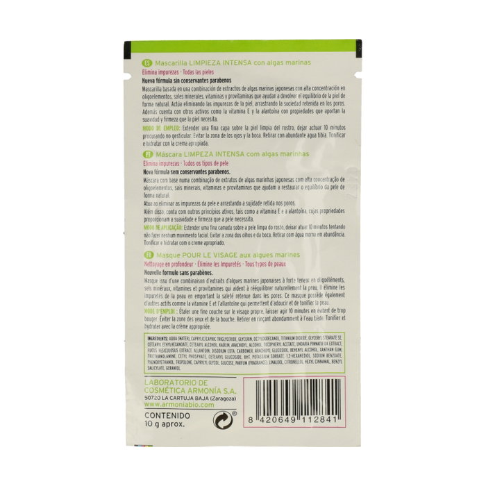 Armonia Mascarilla de limpieza facial de algas