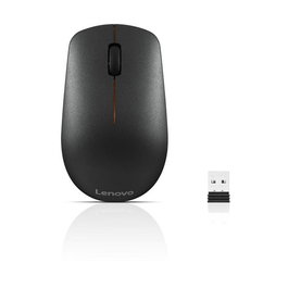 Lenovo - Souris sans fil 400, 1200 DPI, connexion 2.4 GHz via Nano USB, design ambidextre et portable - 65 g