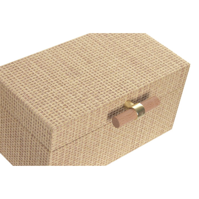 Home ESPRIT Boîte à bijoux Naturel Bois (2 Unités) Home ESPRIT Boîte à bijoux Naturel Bois (2 Unités)
