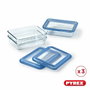 Pyrex Lot de 3 Boîtes de Conservation Zero Plastic 0,8 L