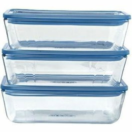 Pyrex Lot de 3 Boîtes de Conservation Zero Plastic 0,8 L