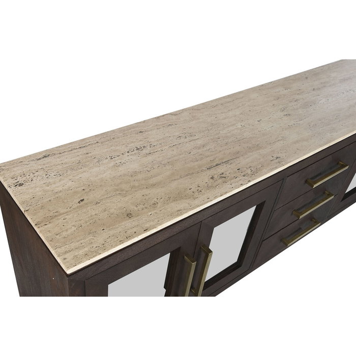 Buffet Home ESPRIT Marbre Bois de manguier 200 x 40 x 70 cm Buffet Home ESPRIT Marbre Bois de manguier 200 x 40 x 70 cm