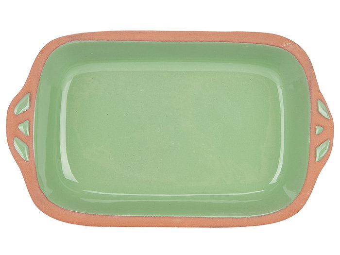 La Dehesa Cazuela en terre cuite rectangulaire avec anses 23 cm vert et marron (Set de 8) La Dehesa Cazuela en terre cuite rectangulaire avec anses 23 cm vert et marron (Set de 8)