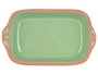 La Dehesa Cazuela en terre cuite rectangulaire avec anses 23 cm vert et marron (Set de 8)