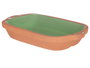 La Dehesa Cazuela en terre cuite rectangulaire avec anses 23 cm vert et marron (Set de 8)