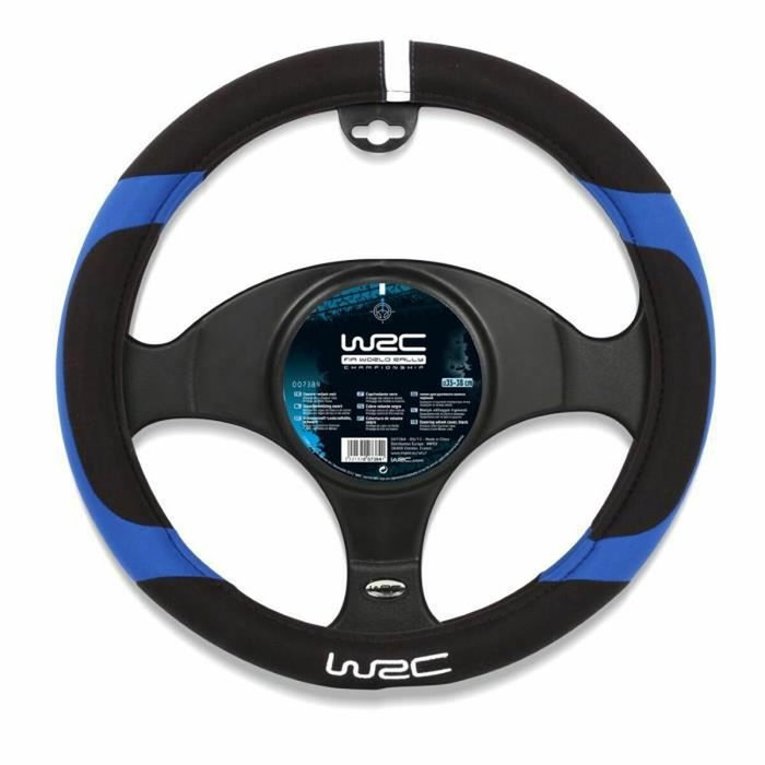 WRC Housse pour volant Blue Race Noir/Bleu 35-38 cm