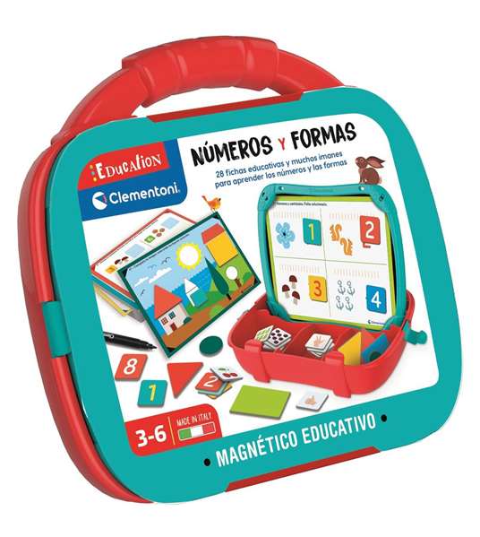 Clementoni Maletín magnético nombres et formes, valise d'activités magnétiques, éducatif, dimensions 27,5x23x5 cm, à partir de 3 ans Clementoni Maletín magnético nombres et formes, valise d'activités magnétiques, éducatif, dimensions 27,5x23x5 cm, à partir de 3 ans