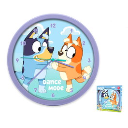 KIDS LICENSING - Horloge Murale Décorative Bluey pour Enfants avec Cadre Carré 25 x 25 cm