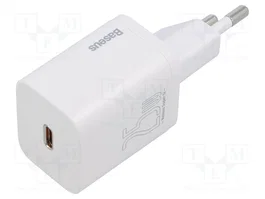 BASEUS Chargeur USB Blanc 25W Power Delivery PD 3.0