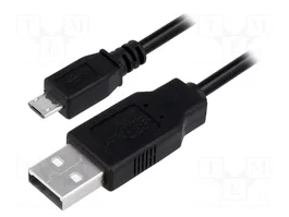 LOGILINK Câble USB 2.0 USB A vers micro USB B, 5m, noir