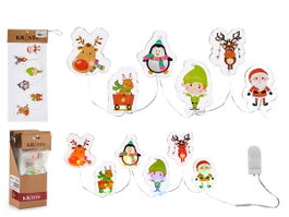 Krist+ Lot de 6 Stickers Gel LED 30x15 cm Couleurs Assorties (Set de 48)