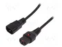 MicroConnect Cordon d'alimentation C13 IEC Lock - C14 noir 1m