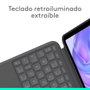 Logitech Combo Touch Coque Clavier avec Trackpad pour Apple iPad Pro 11 pouces (M4), QWERTY Espagnol, Grafit