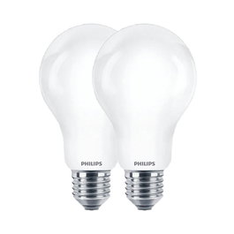 Philips Ampoule LED Standard E27 10.5W 1521lm 2700K Blanc Chaud, Lot de 2, Classe D