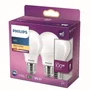 Philips Lot de 2 Ampoules LED E27 Equivalent 100W, Blanc Chaud, Non Dimmable, Verre, 30000h de Durée de Vie