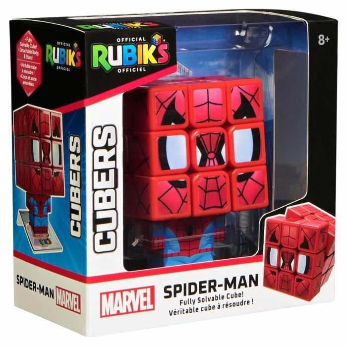 Rubiks Cube 3x3 Spiderman avec Socle Spin Master
