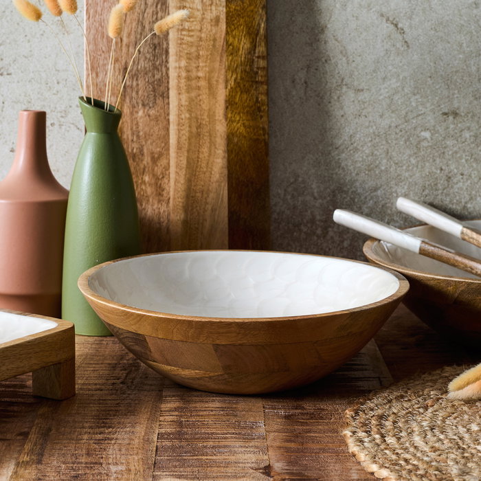 Home Deco Factory Ensaladera Mango Nerina D.27,5 Home Deco Factory Ensaladera Mango Nerina D.27,5