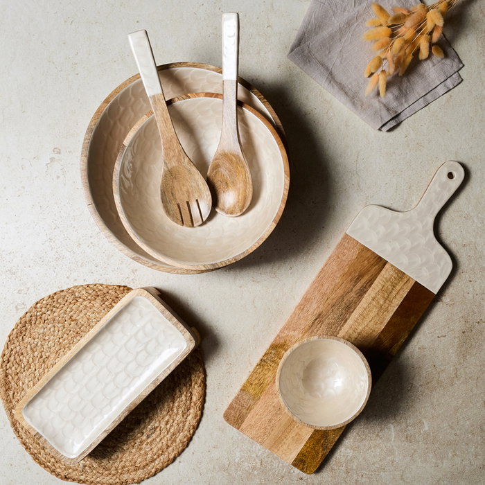 Home Deco Factory Ensaladera Mango Nerina D.27,5 Home Deco Factory Ensaladera Mango Nerina D.27,5