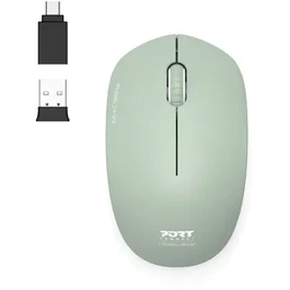Port Designs Souris Sans Fil 900543 Collection II, Olive Vert, Technologie Wireless 2.4 GHz, Design Ultra Compact et Silencieux