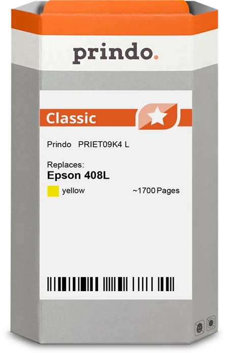 Prindo Cartouche d'encre jaune compatible Epson 408L Classic L Prindo Cartouche d'encre jaune compatible Epson 408L Classic L