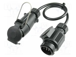 AS SCHWABE Rallonge H05VV-F 13pin prise vers 7pin socle 0,6m