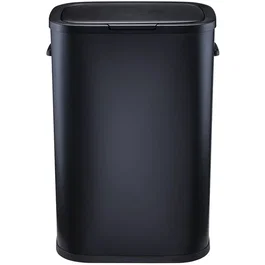 KITCHEN MOVE Poubelle de cuisine Portland 60L avec ouverture par pression - Acier inoxydable noir - Capacité 60 litres