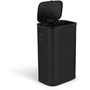 KITCHEN MOVE Poubelle de cuisine Portland 60L avec ouverture par pression - Acier inoxydable noir - Capacité 60 litres