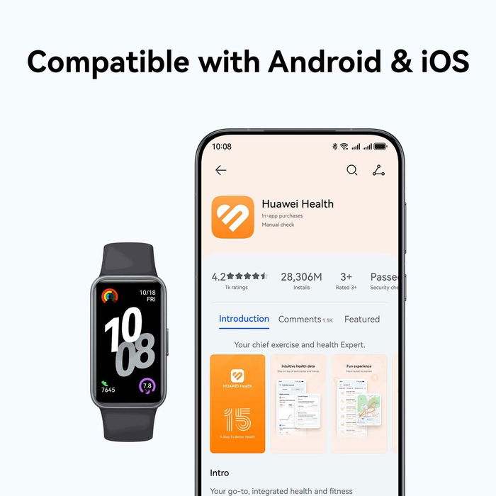 Bracelet d'activités Huawei 55020EEK Rose 1,47"