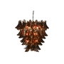 Suspension Home ESPRIT Marron Argenté Verre Acier 25 W 80 x 80 x 80 cm