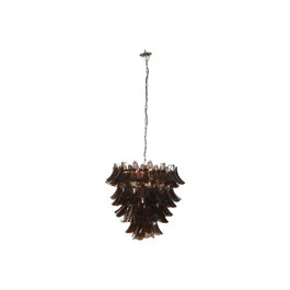 Suspension Home ESPRIT Marron Argenté Verre Acier 25 W 80 x 80 x 80 cm