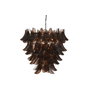 Suspension Home ESPRIT Marron Argenté Verre Acier 25 W 80 x 80 x 80 cm