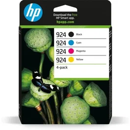 HP Cartouche d'Encre Authentique 924 - Pack de 4 (Cyan, Magenta, Jaune, Noir) pour Impression
